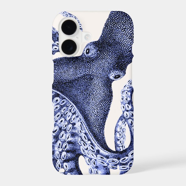 Landscape Blue Octopus Iphone Case (Back)