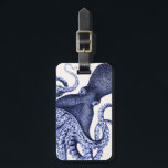 Landscape Blue Octopus Luggage Tag<br><div class="desc">Landscape Blue Octopus by Fab Funky. Features an up-close shot of a purplish blue octopus.|191000D</div>