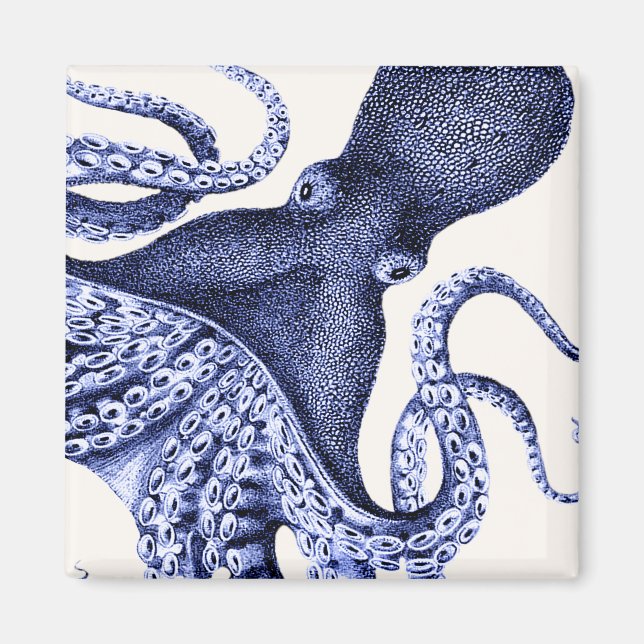 Landscape Blue Octopus Magnet (Front)