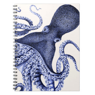 Landscape Blue Octopus Notebook
