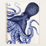 Landscape Blue Octopus Planner<br><div class="desc">Landscape Blue Octopus by Fab Funky. Features an up-close shot of a purplish blue octopus.|191000D</div>