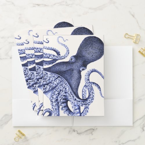Landscape Blue Octopus Pocket Folder