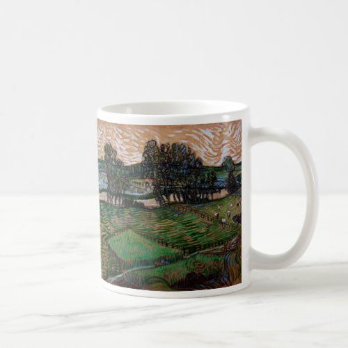 Landscape Bridge Across Oise by Vincent van Gogh Coffee Mug