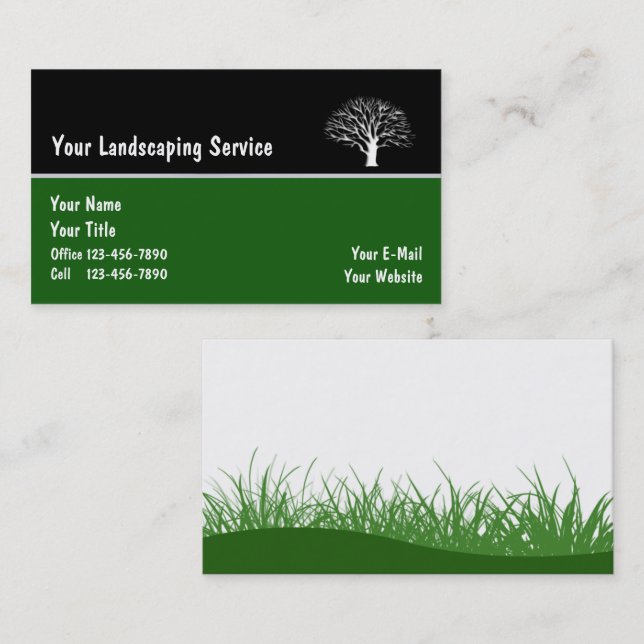 Landscape Business Cards_5 Card (Front/Back)