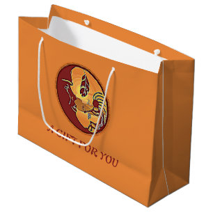 Landscape Button - Kokopelli Moon Feather 1 Large Gift Bag