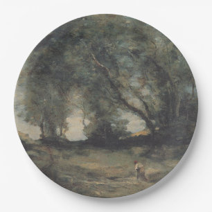 Landscape (by Camille Corot) Paper Plates