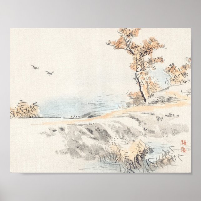 Landscape by Kōno Bairei Poster (Front)