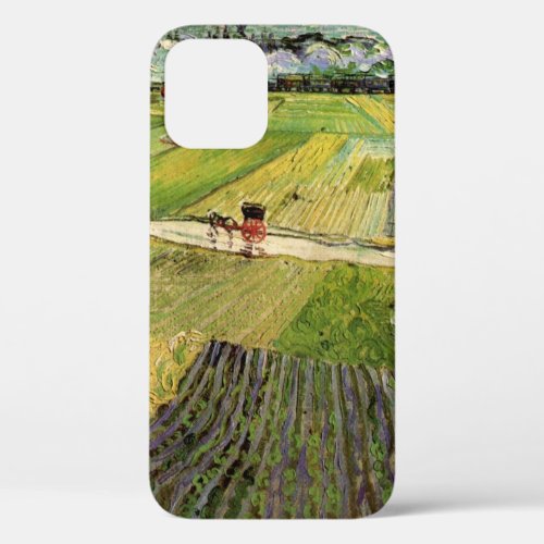 Landscape Carriage and Train by Vincent van Gogh iPhone 12 Case