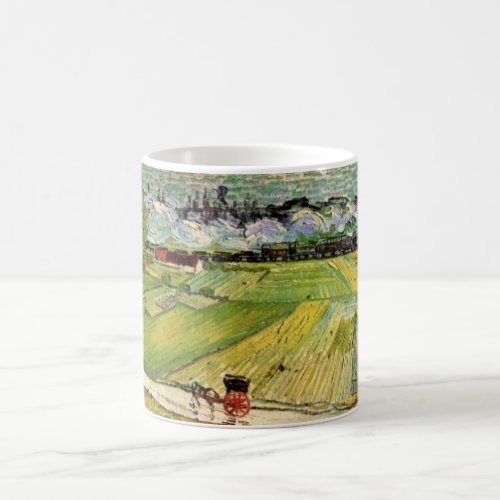 Landscape Carriage and Train by Vincent van Gogh Coffee Mug