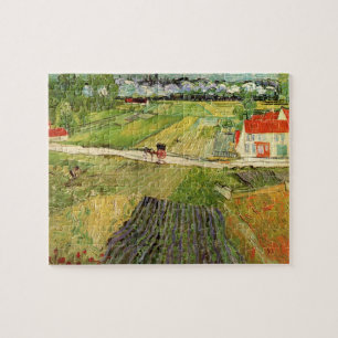 Landscape, Carriage and Train by Vincent van Gogh Jigsaw Puzzle