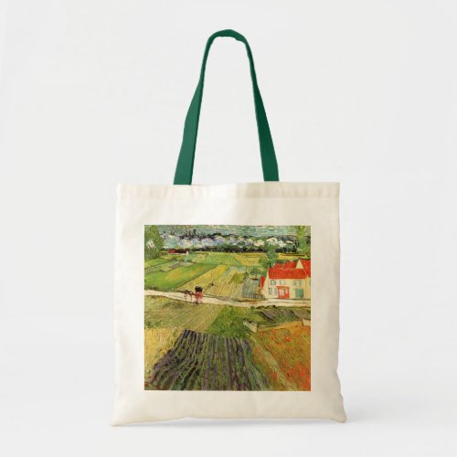 Landscape Carriage and Train by Vincent van Gogh Tote Bag