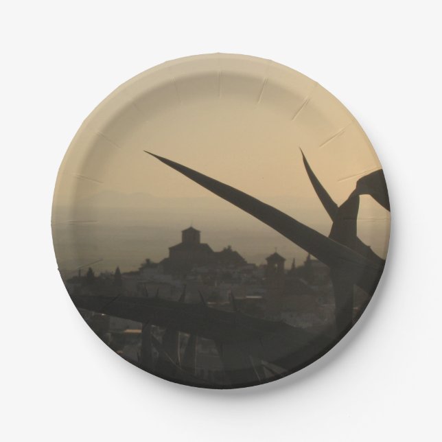 Landscape Churches Return Address Label Paper Plates (Front)