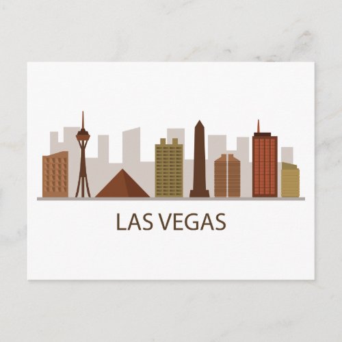 Landscape City View  Las Vegas Nevada Blue Postcard