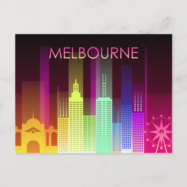 Landscape City View | Melbourne, Australia Postcard (Front)