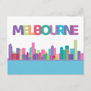 Landscape City View Melbourne, Australia Postcard