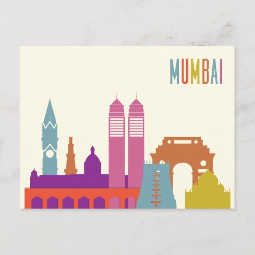 Landscape City View  Mumbai India Postcard