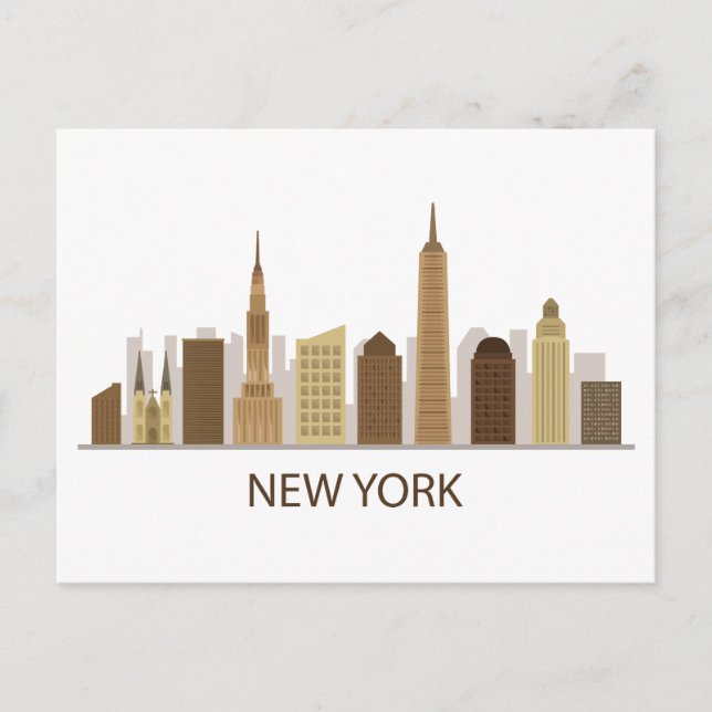 Landscape City View | New York City, New York Postcard (Front)