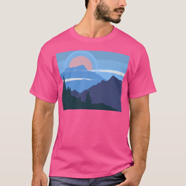 Landscape Dawn In The Mountains Active T-Shirt (Front)