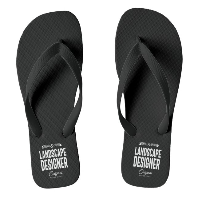 Landscape Designer Job Title Gift Flip Flops (Footbed)