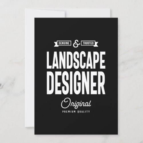 Landscape Designer Job Title Gift Invitation