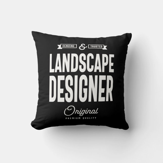 Landscape Designer Job Title Gift Throw Pillow (Front)