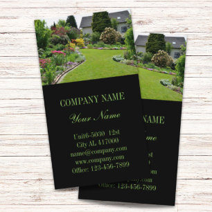 Landscape designer lawn care landscaping business card
