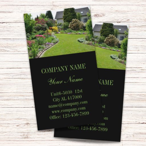 Customizable Landscape designer lawn care landscaping business card