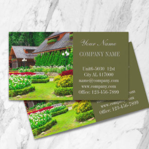 Landscape designer lawn care landscaping business card