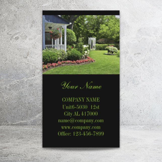 Landscape designer lawn care landscaping business card (Landscape designer lawn care landscaping business card)