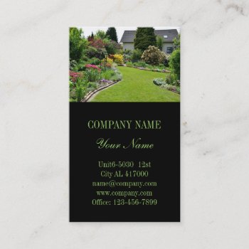 Landscape Designer Lawn Care Landscaping Business Card by WhenWestMeetEast at Zazzle