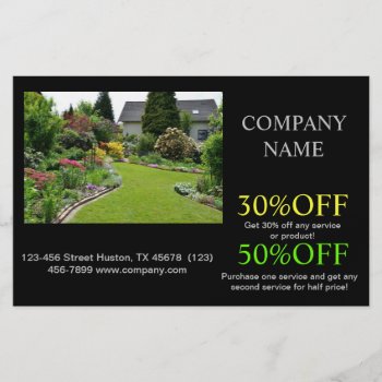 Landscape Designer Lawn Care Landscaping Flyer by WhenWestMeetEast at Zazzle