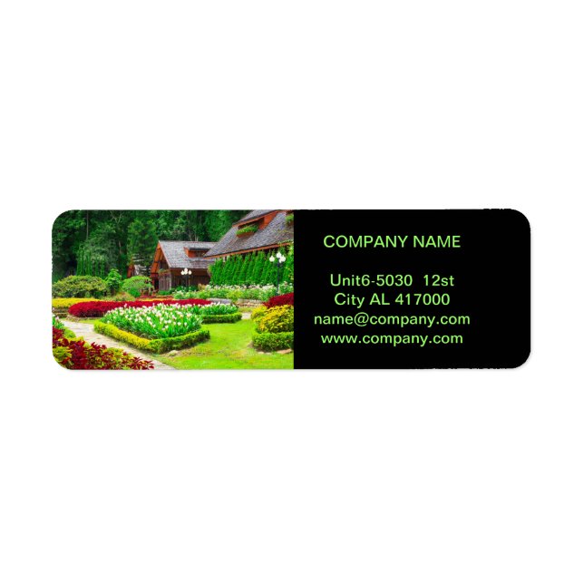 Landscape designer lawn care landscaping label (Front)