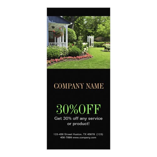 Landscape designer lawn care landscaping rack card