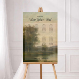 Landscape Estate Wedding Seating Chart Foam Board