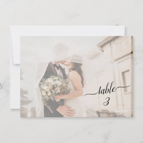  Landscape Faded Couple Wedding Table Numbers