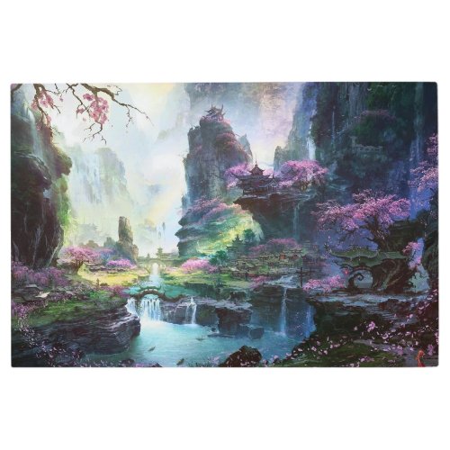 Landscape fantasy art 36x 24 Metal Wall Art