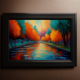 Landscape Fauvism Impressionist 3:2 Vibrant Color Poster