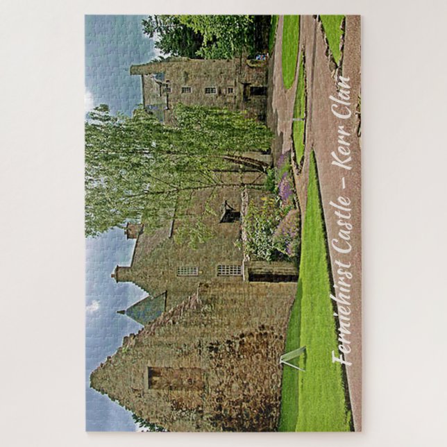 Landscape Ferniehirst Castle – Clan Kerr Jigsaw Puzzle (Vertical)