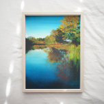 Landscape Fine Art River Art Print<br><div class="desc">River and tree fall landscape painting by artist Jennifer Steffen. Rogue River,  Rockford Michigan in autumn painting.</div>
