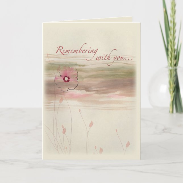 Landscape Flower Sympathy Card (Front)