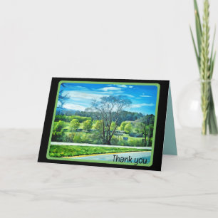 Landscape Folded Thank You Card