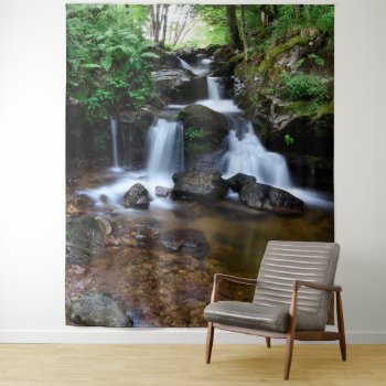 Landscape Forest Waterfall Tapestry by jetglo at Zazzle