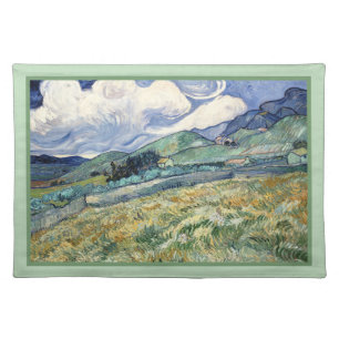 Landscape from Saint-Rémy by Vincent Van Gogh Cloth Placemat