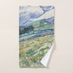 Landscape From Saint-Remy by Vincent van Gogh  Hand Towel