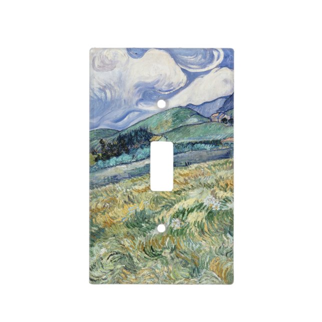 Landscape from Saint-Remy by Vincent Van Gogh Light Switch Cover (Front)