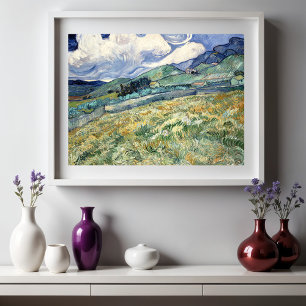 Landscape from Saint-Rémy by Vincent Van Gogh Poster