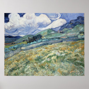 Landscape from Saint-Remy by Vincent Van Gogh Poster