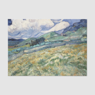 Landscape from Saint-Rémy by Vincent Van Gogh Tissue Paper