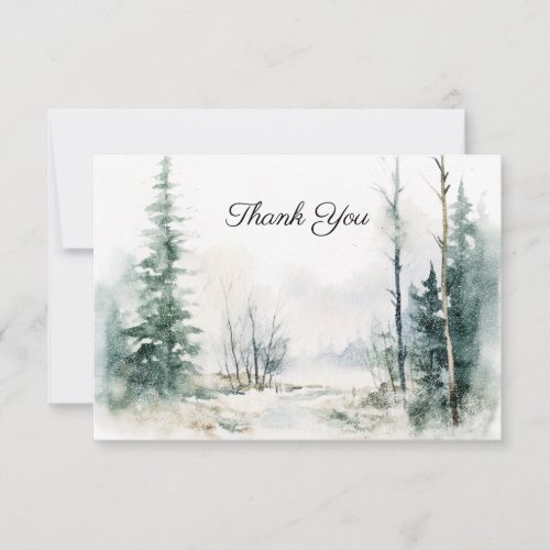 Landscape Funeral Religious Cross Memorial Thank You Card