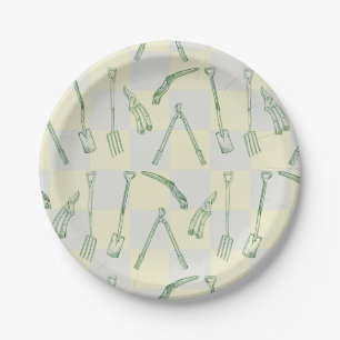 Landscape gadrening pattern paper plates